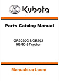 Kubota GR2020G-3/GR2020GNC-3 Tractor Parts Catalog Pdf Manual