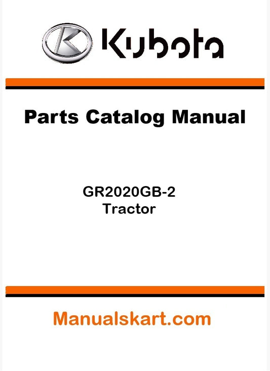Kubota GR2020GB-2 Tractor Parts Catalog Pdf Manual