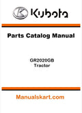 Kubota GR2020GB Tractor Parts Catalog Pdf Manual