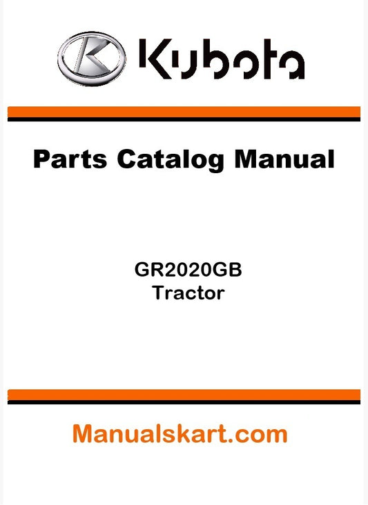 Kubota GR2020GB Tractor Parts Catalog Pdf Manual