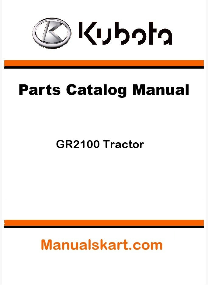 Kubota GR2100 Tractor Parts Catalog Pdf Manual