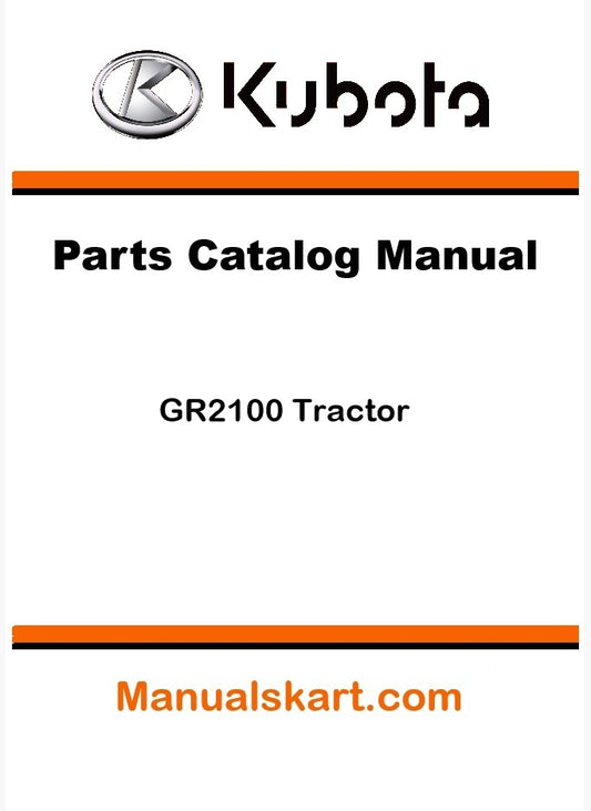 Kubota GR2100 Tractor Parts Catalog Pdf Manual