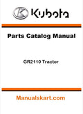 Kubota GR2110 Tractor Parts Catalog Pdf Manual