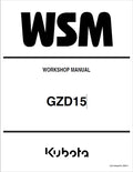 Kubota GZD15 Zero Turn Mower Lawn Garden Tractor Pdf Repair Service Manual
