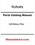 Kubota K420 Rotary Tiller Pdf Parts Catalog Manual