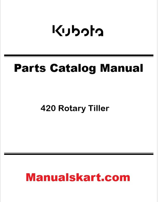 Kubota K420 Rotary Tiller Pdf Parts Catalog Manual