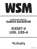Kubota KX057-4 U55 U55-4 Excavator Pdf Repair Service Manual