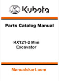 Kubota KX121-2 Mini Excavator Pdf Parts Catalog Manual