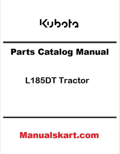 Kubota L185DT Tractor Pdf Parts Catalog Manual