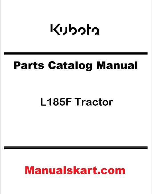 Kubota L185F Tractor Pdf Parts Catalog Manual