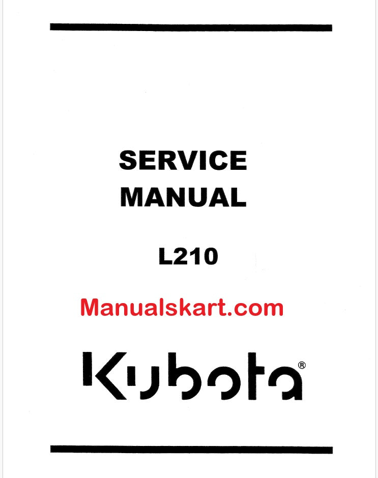 Kubota L210 Tractor Pdf Repair Service Manual