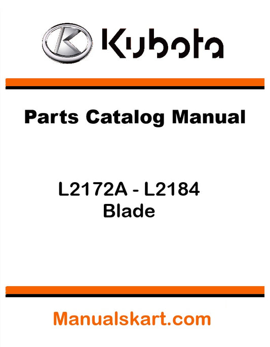 Kubota L2172A - L2184 Blade Pdf Parts Catalog Manual