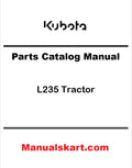 Kubota L235 Tractor Pdf Parts Catalog Manual