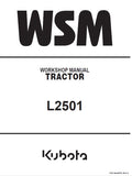 Kubota L2501 Tractor Pdf Repair Service Manual