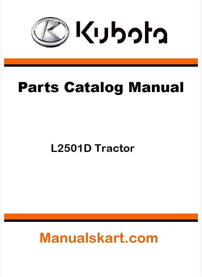 Kubota L2501D Tractor Parts Catalog Pdf Manual