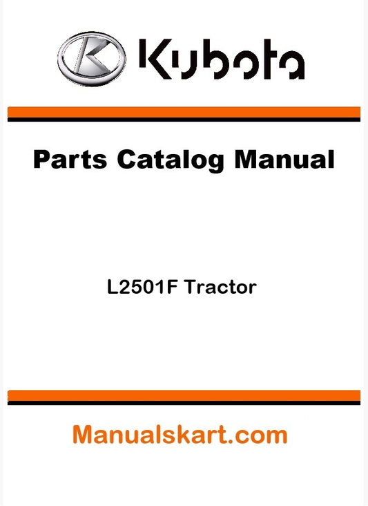 Kubota L2501F Tractor Parts Catalog Pdf Manual