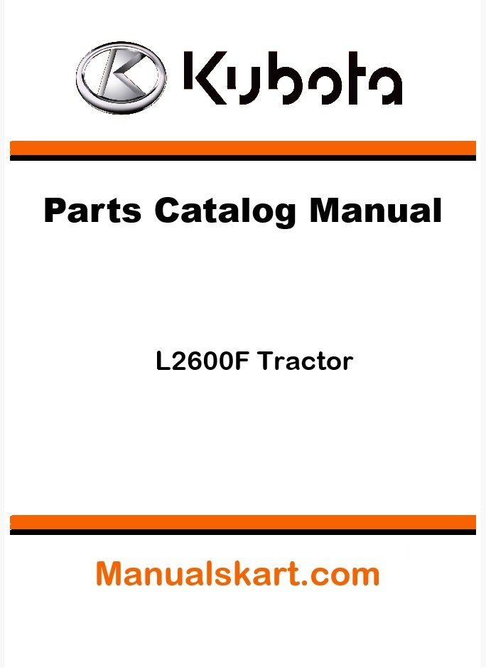 Kubota L2600F Tractor Parts Catalog Pdf Manual