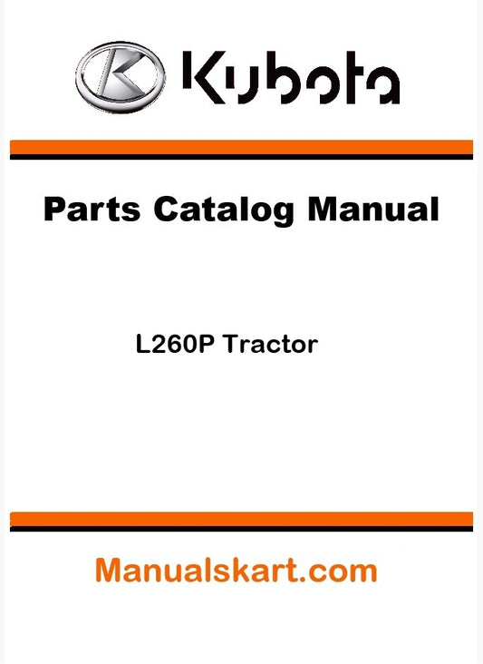 Kubota L260P Tractor Parts Catalog Pdf Manual