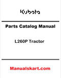 Kubota L260P Tractor Pdf Parts Catalog Manual