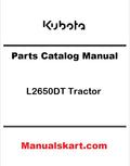 Kubota L2650DT Tractor Pdf Parts Catalog Manual