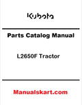 Kubota L2650F Tractor Pdf Parts Catalog Manual