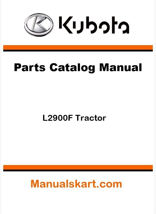 Kubota L2900F Tractor Parts Catalog Pdf Manual