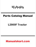 Kubota L2900F Tractor Pdf Parts Catalog Manual