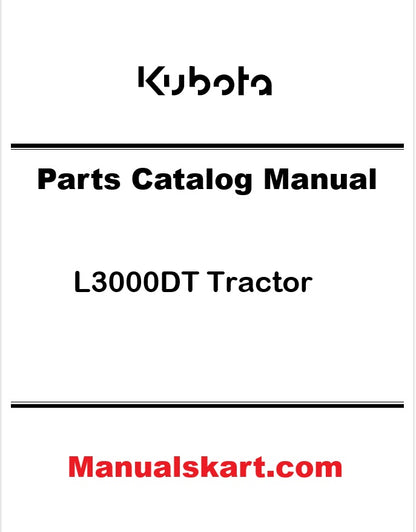 Kubota L3000DT Tractor Pdf Parts Catalog Manual