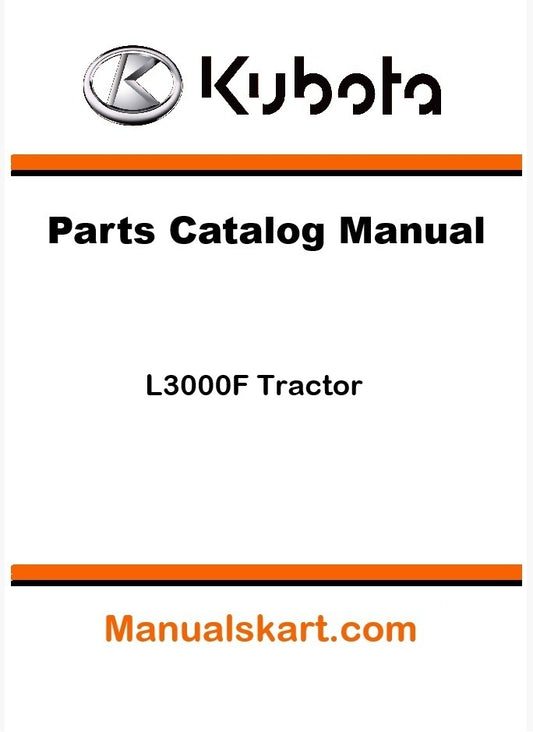 Kubota L3000F Tractor Parts Catalog Pdf Manual