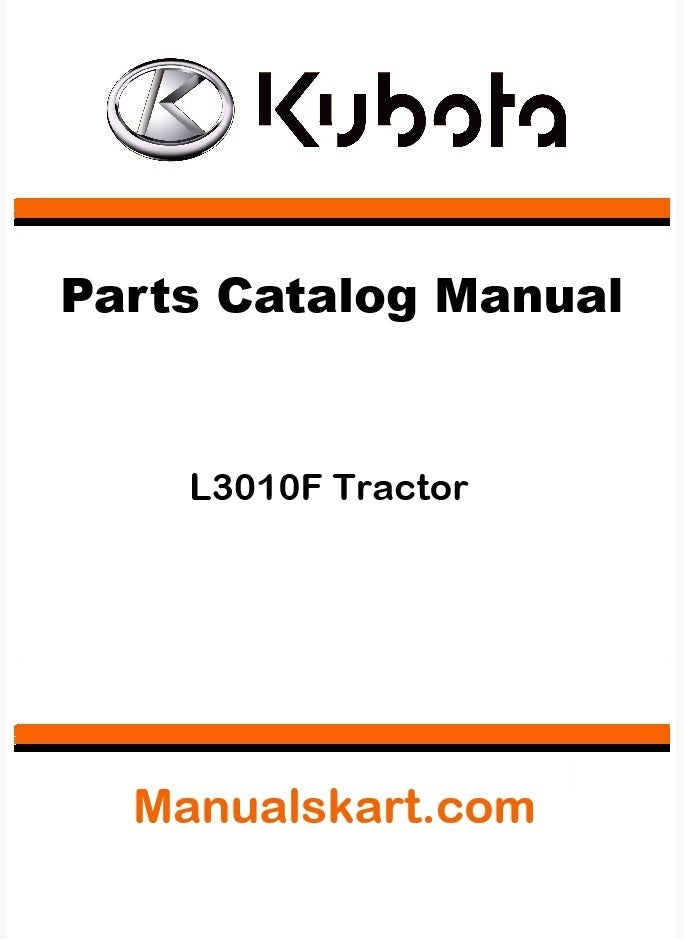 Kubota L3010F Tractor Parts Catalog Pdf Manual