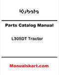 Kubota L305DT Tractor Pdf Parts Catalog Manual