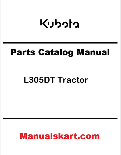 Kubota L305DT Tractor Pdf Parts Catalog Manual