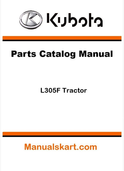 Kubota L305F Tractor Parts Catalog Pdf Manual