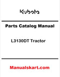 Kubota L3130DT Tractor Pdf Parts Catalog Manual