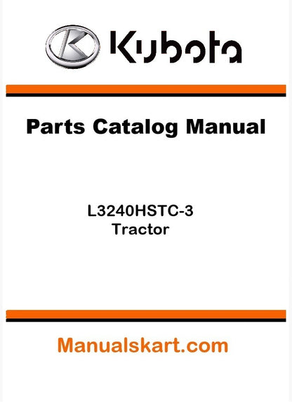 Kubota L3240HSTC-3 Tractor Parts Catalog Pdf Manual