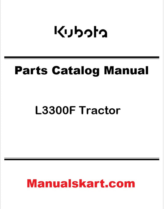 Kubota L3300F Tractor Pdf Parts Catalog Manual