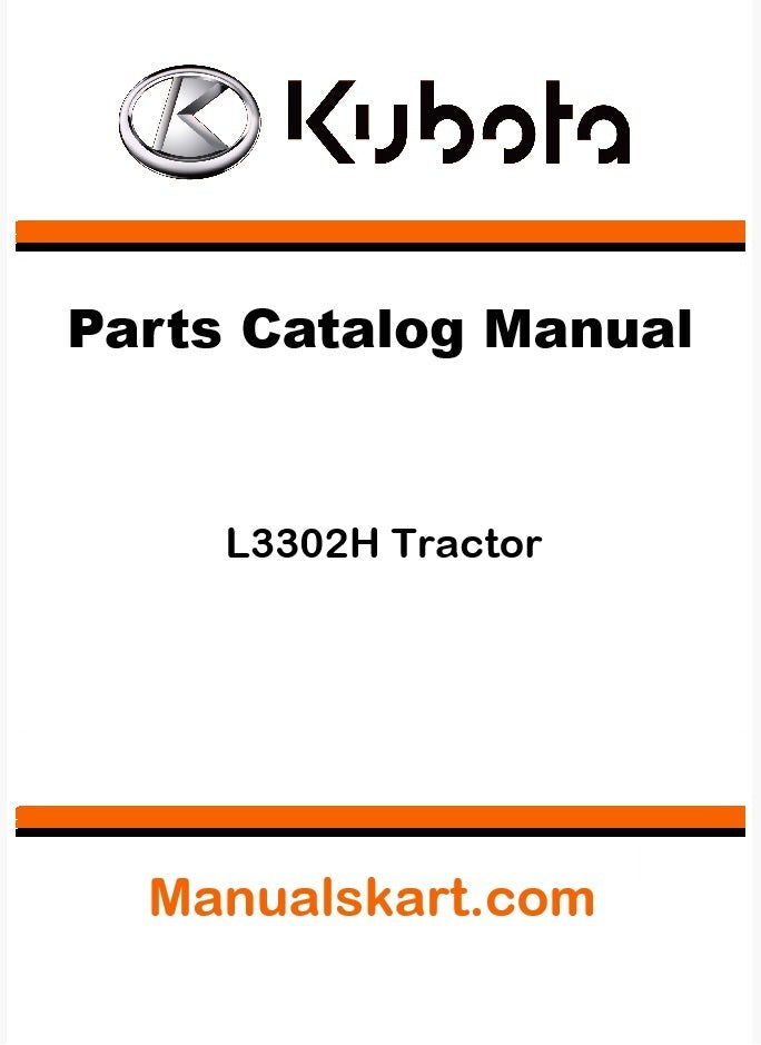Kubota L3302H Tractor Parts Catalog Pdf Manual