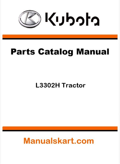 Kubota L3302H Tractor Parts Catalog Pdf Manual