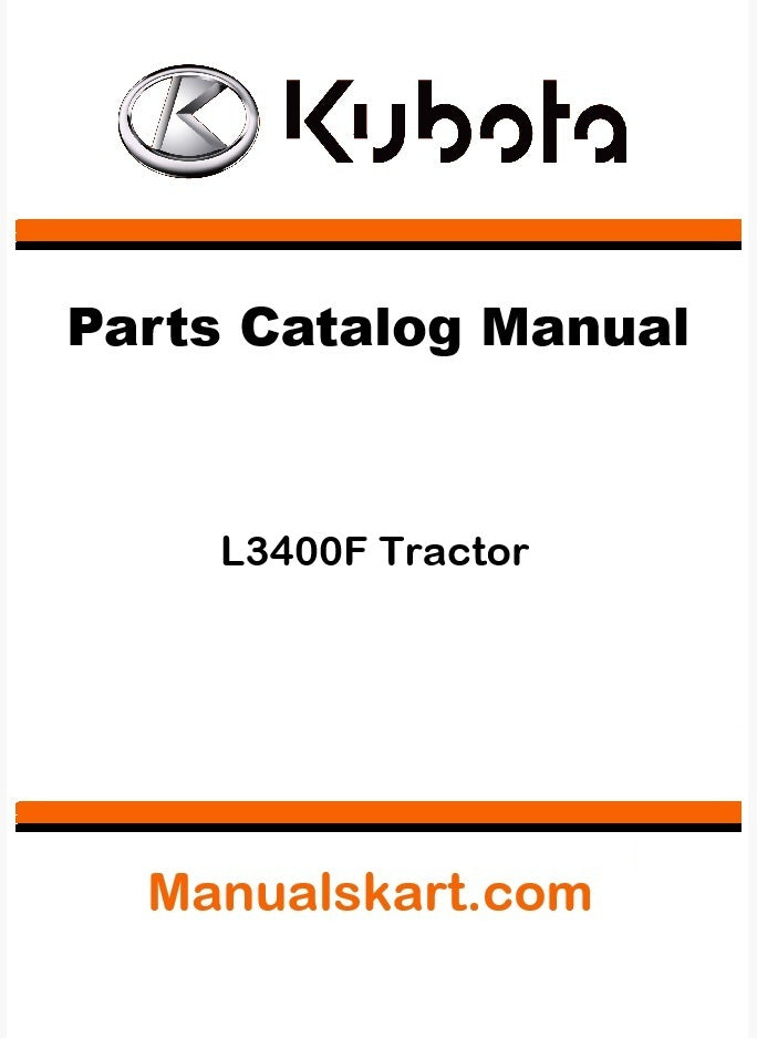 Kubota L3400F Tractor Parts Catalog Pdf Manual