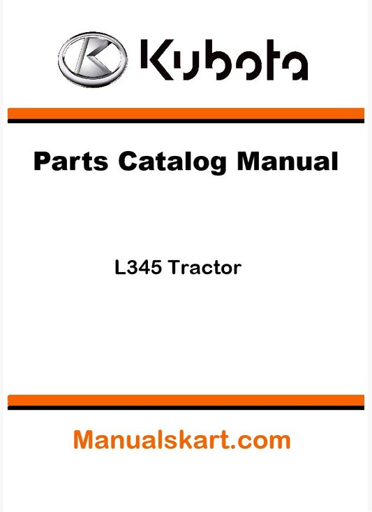 Kubota L345 Tractor Parts Catalog Pdf Manual