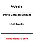 Kubota L345 Tractor Pdf Parts Catalog Manual