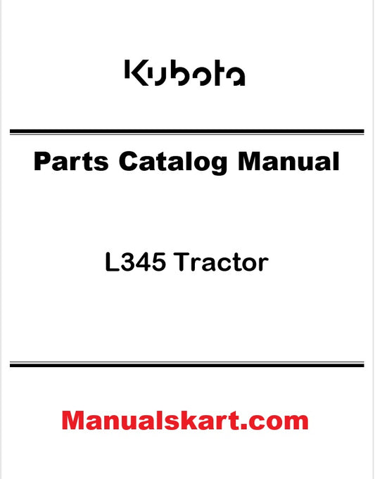 Kubota L345 Tractor Pdf Parts Catalog Manual