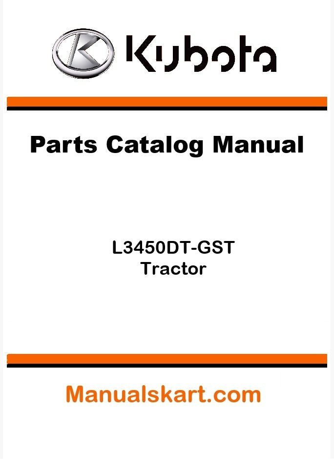 Kubota L3450DT-GST Tractor Parts Catalog Pdf Manual