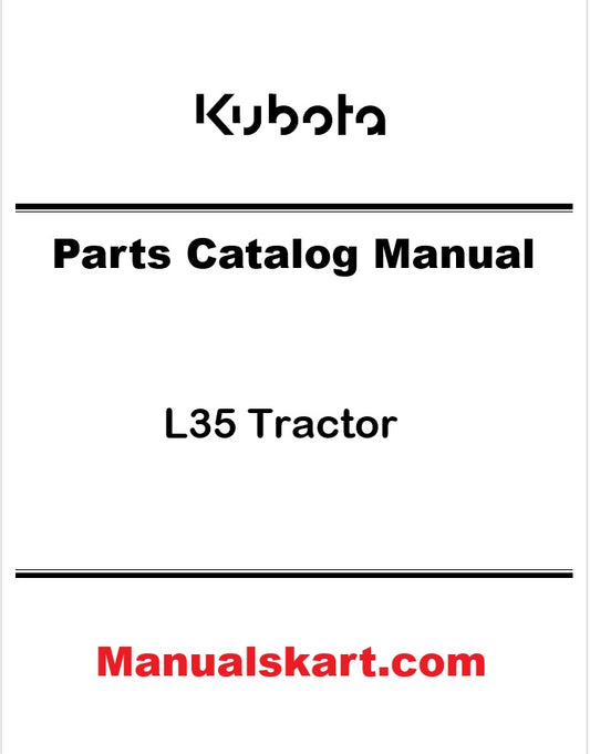 Kubota L35 Tractor Pdf Parts Catalog Manual