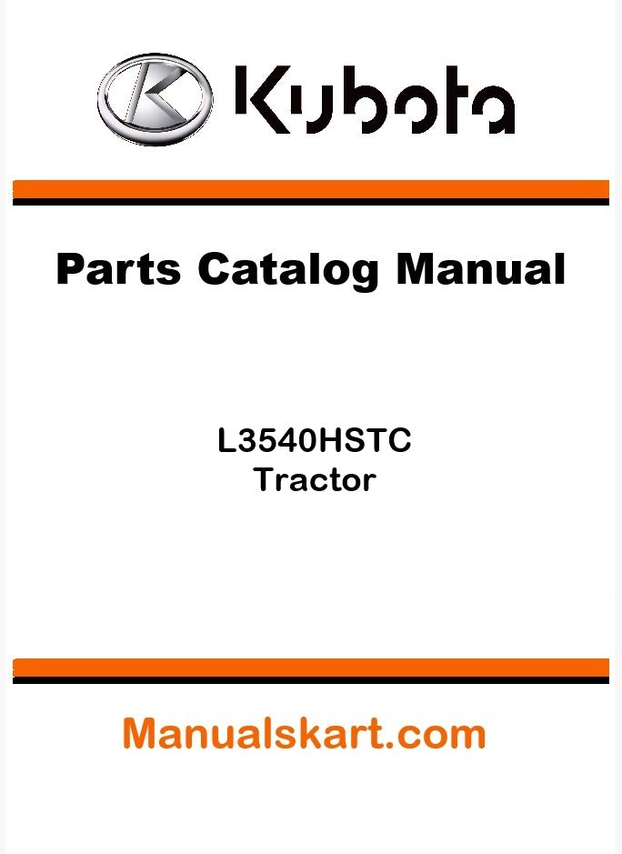 Kubota L3540HSTC Tractor Parts Catalog Pdf Manual