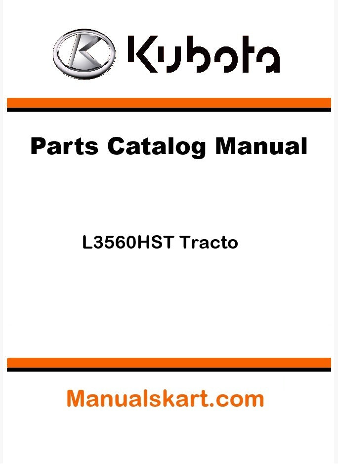 Kubota L3560HST Tractor Parts Catalog Pdf Manual