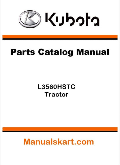 Kubota L3560HSTC Tractor Parts Catalog Pdf Manual