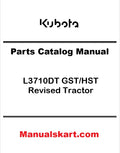 Kubota L3710DT GST/HST Revised Tractor Pdf Parts Catalog Manual