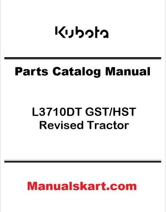Kubota L3710DT GST/HST Revised Tractor Pdf Parts Catalog Manual