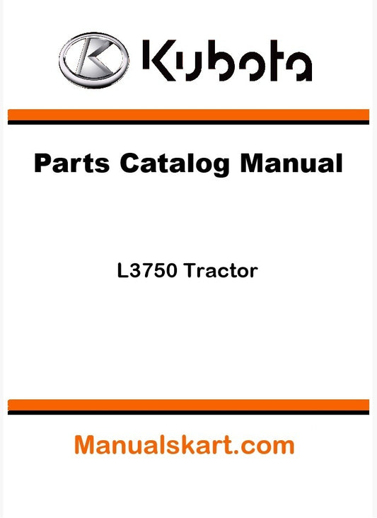 Kubota L3750 Tractor Parts Catalog Pdf Manual